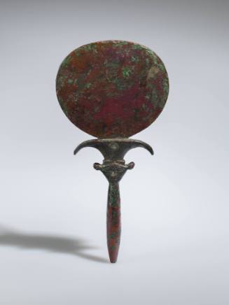 Mirror with Hathor Face