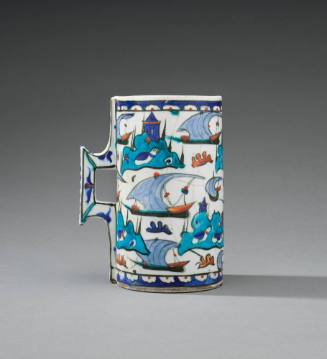 Tankard with Images of Ships