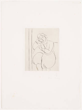 Seated Figure, Head Resting on Right Hand