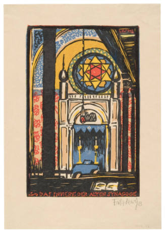 Interior of Old Synagogue, Essen, Germany, 1913 (Das Innere der alten Synagogue, Essen)