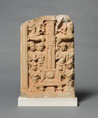 Fragment of a Casing Slab Depicting the Buddha’s First Sermon