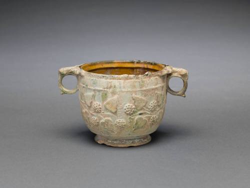 Two-Handled Cup with Grapevine Design