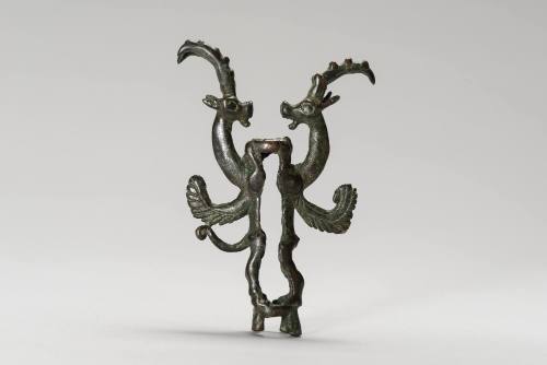 Finial with Confronted Ibexes
