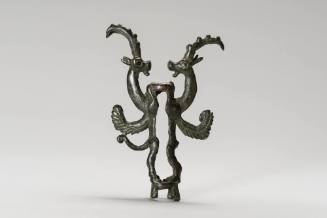Finial with Confronted Ibexes
