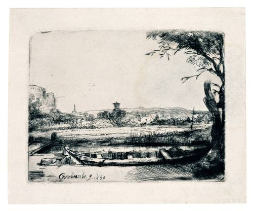 Canal with Large Boat and Bridge