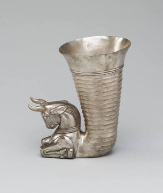 Drinking Vessel with Kneeling Bull