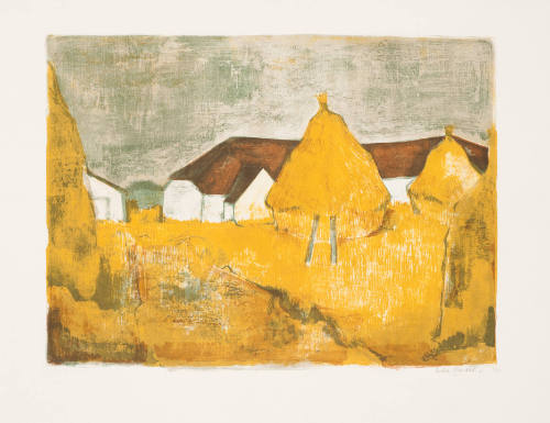 Les meules a Nantau [Haystacks at Nanteau]