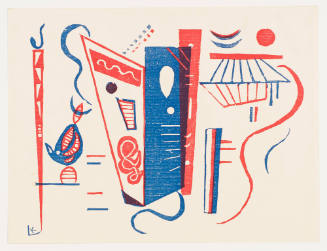 Composition in Red and Blue