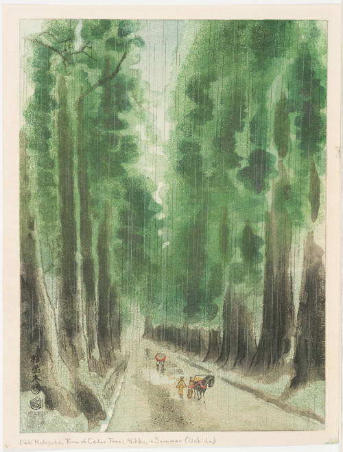The Row of Cedar Trees in Spring [Nikkō Suginamiki Natsusame]