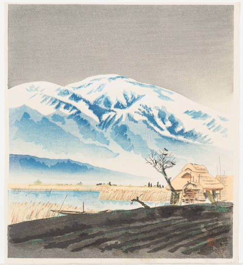 Mt. Hira Covered with Evening Snow