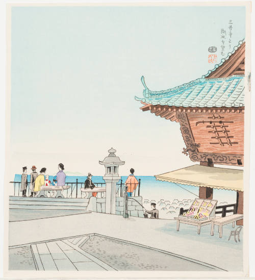 Lake Biwa Viewed at Miidera Temple