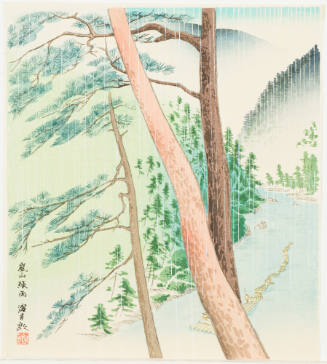 A Rainy Scene of the Arashiyama Park