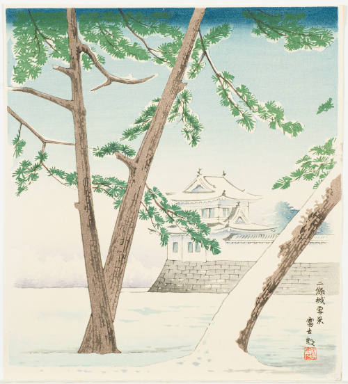A Snowy Scene of the Nijo Castle