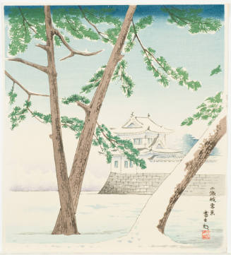 A Snowy Scene of the Nijo Castle