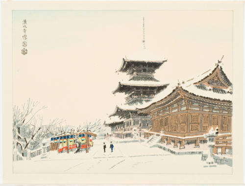 The Snow Scene of Kiyomizu Temple in Kyoto [Kiyomizudera setsu]