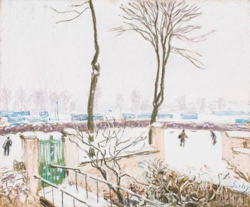 Approach to a Railway Station in Winter (Paris Environs)
