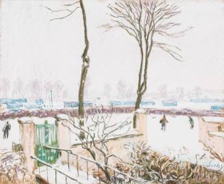 Approach to a Railway Station in Winter (Paris Environs)