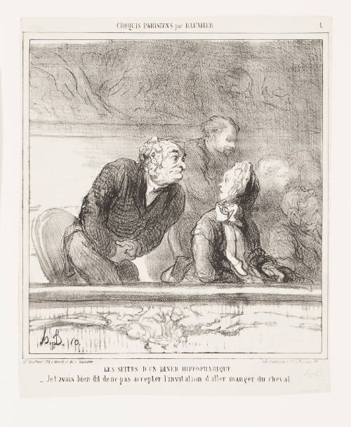 Croquis Parisiens Par Daumier; Les Suited D'Un Diner Hippophagique
