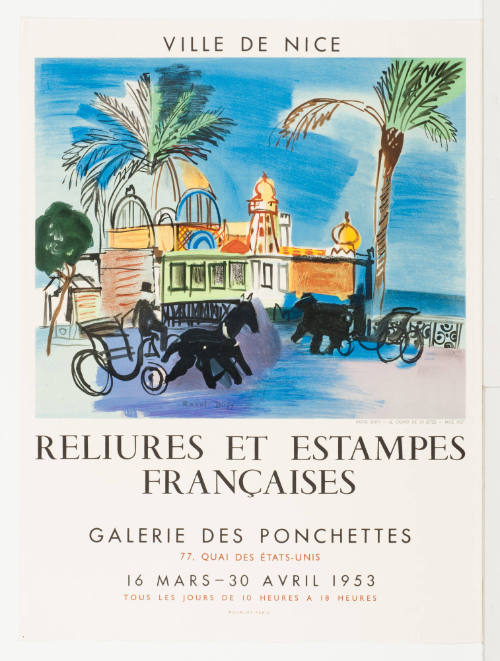 Reliures et Estampes Françaises Galerie des Ponchettes, Ville de Nice, March 16-April 30, 1953