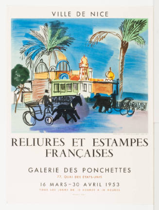 Reliures et Estampes Françaises Galerie des Ponchettes, Ville de Nice, March 16-April 30, 1953