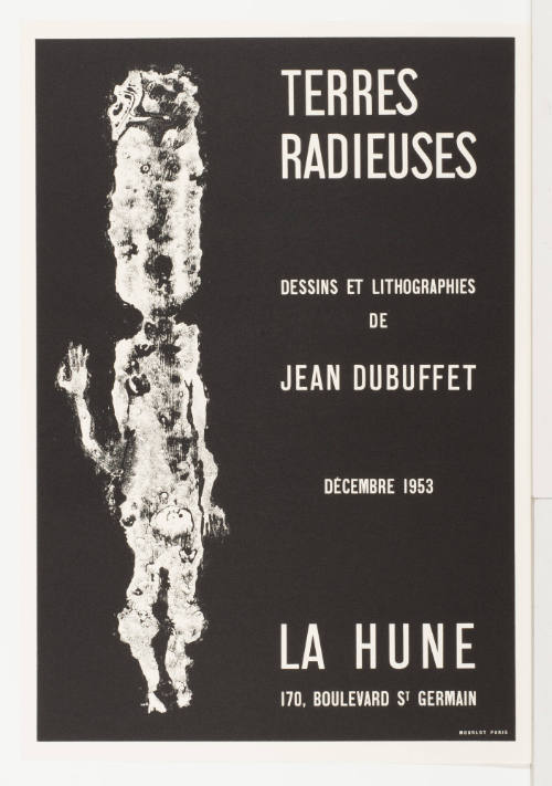 Lithographies Librarie "La Hune" Paris December 1953