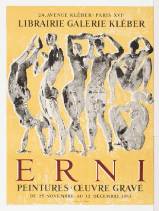 Peintures Galerie Kléber Paris November 25-December 12, 1953