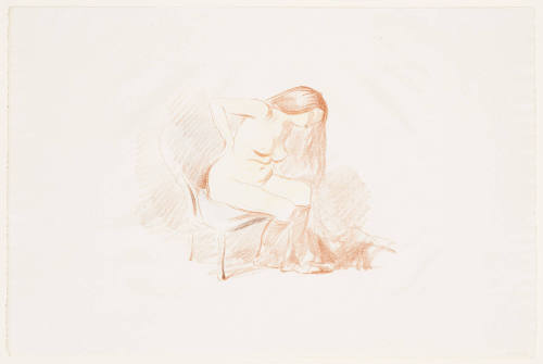 Study of a Seated Woman, Undressing (Étude de femme assise,  se déshabillant)