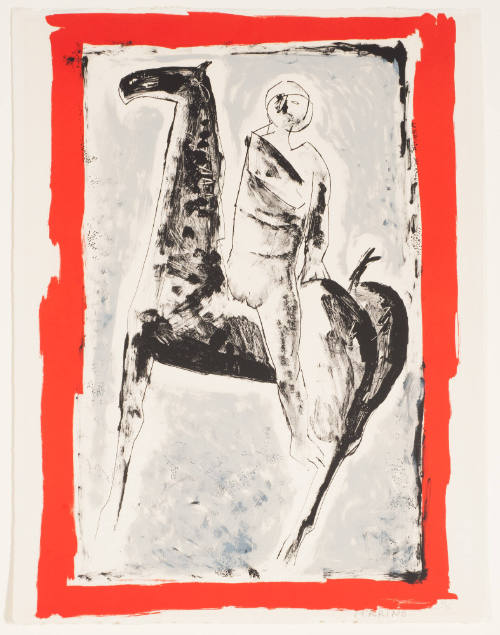 Horseman with Red Border
