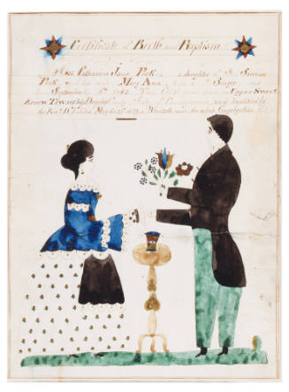Birth and Baptismal Certificate of Catherine Jane Peck