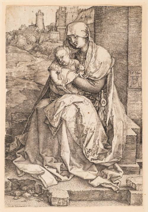 Virgin and Child Seated by a Wall