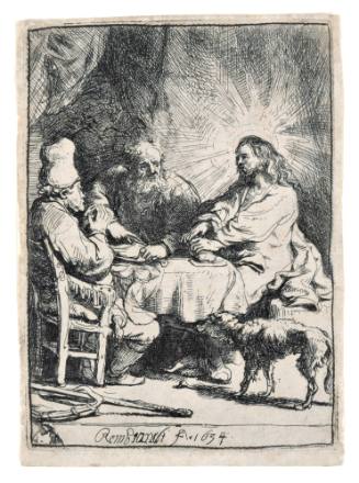 Christ at Emmaus (small plate)