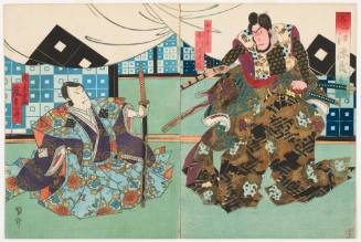 Act 8. Ichikawa Ebizo as Wada Hyoe; Arashi Kichisaburo as Sasaki Moritsune