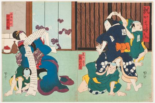 Arashi Rikaku as Kinoshita Tokichi; Nakamura Sennosuke as His Wife Otake
