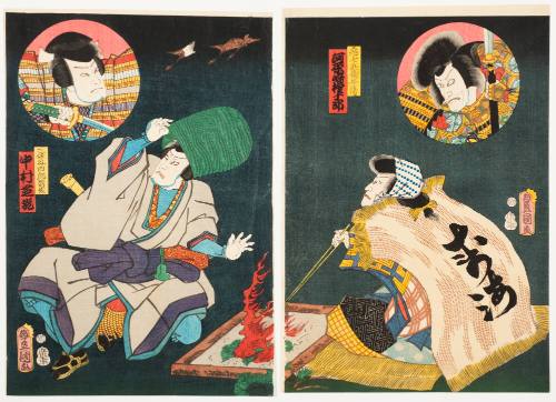 Kawarazaki Gonjūrō as Akushichibyōe Kagekiyo; Nakamura Shikan as Mionoya Shirō Kunitoshi