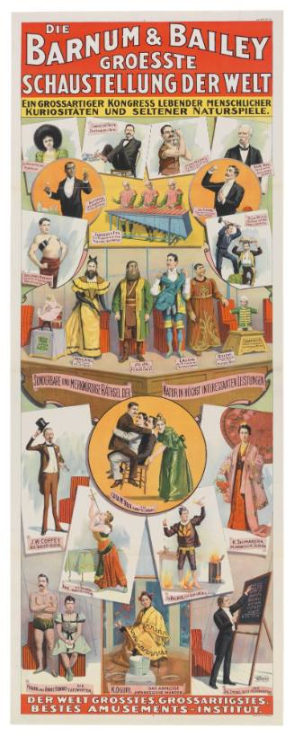 Die Barnum & Bailey Groesste Schoustellung Der Welt / Ein Grossartiger Congress Lebender Men Schlicher Kuroisitäten Und Seltener Naturspiele