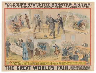 W.C. Coup's New United Monster Shows: Grand National Tableau Representing the Assassination of President Garfield