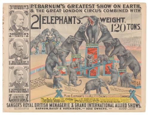 P.T. Barnum's Greatest Show on Earth & The Great London Circus: 21 Elephants