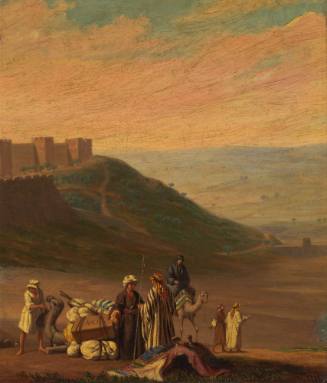 Sketch of the Artist Camped Outside Jerusalem