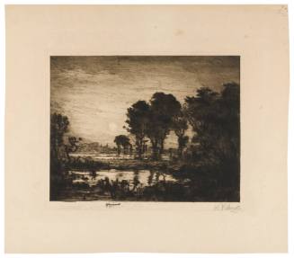 Landscape (with Setting Sun)