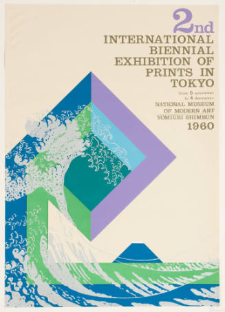 2nd International Biennial Exhibition of Prints in Tokyo from 5 November to 4 December. National Museum of Modern Art. Yomiuri Shimbun 1960