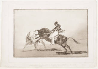 The Same, Riding a Bull, Throws Darts in the Madrid Arena