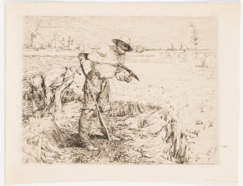 Mower Honing a Scythe [Faucheur aiguisant sa faux]