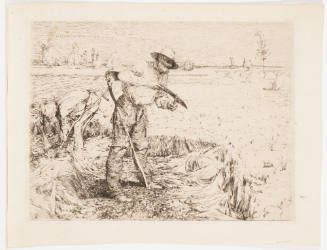 Mower Honing a Scythe [Faucheur aiguisant sa faux]