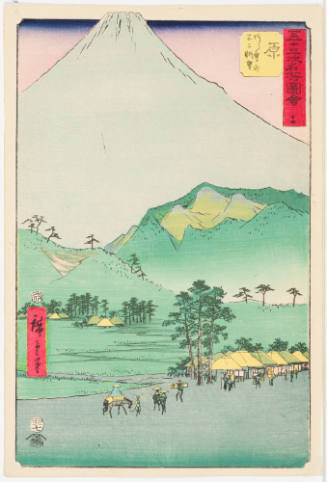 No. 14, Hara, View of Mt. Ashitaka and Mt. Fuji (Ashitakayama Fuji chobo)