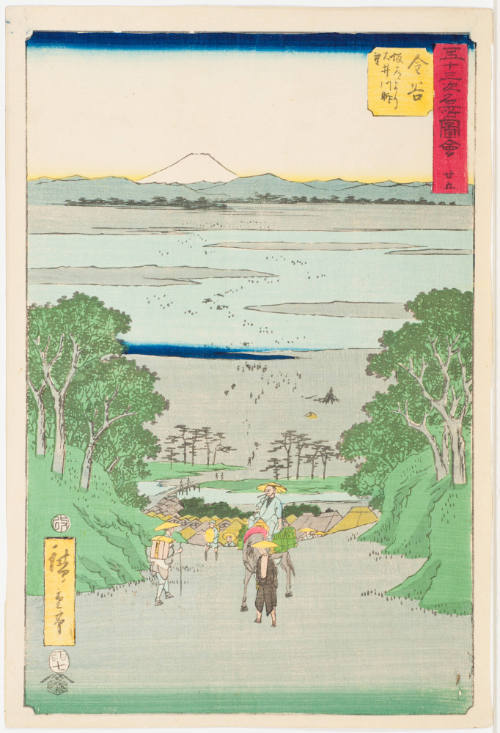 No. 25, Kanaya, View of Oi River from the Slope (Sakamichi yori Oikawa chobo)