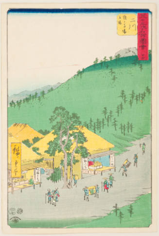 No. 34, Futagawa, Resting Place at Sarugababa  (Sarugababa tateba)