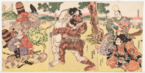 The Wrestling Match Between Matano Kagehisa and Kawazu Sukeyasu