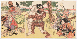 The Wrestling Match Between Matano Kagehisa and Kawazu Sukeyasu