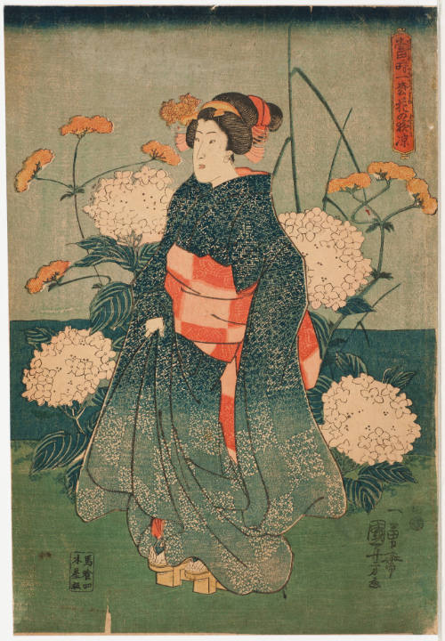 Woman and Flowers