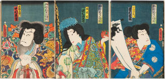 Nakamura Shikan as Taira Shinnō Masakado, Sawamura Tanosuke as Takiyasha and Ichimura Kakitsu as Kotarō Yoshikado